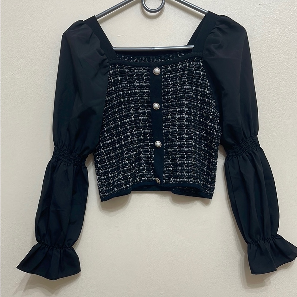Elegant Black Women's Top size S